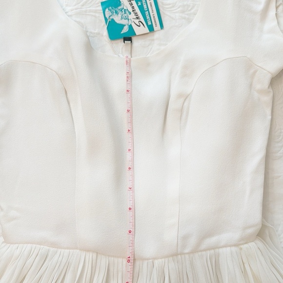 VINTAGE E.T. Jrs Elaine Terry Swimg Dress Cream Chiffon Early 60’s New! Size XS - Picture 7 of 15